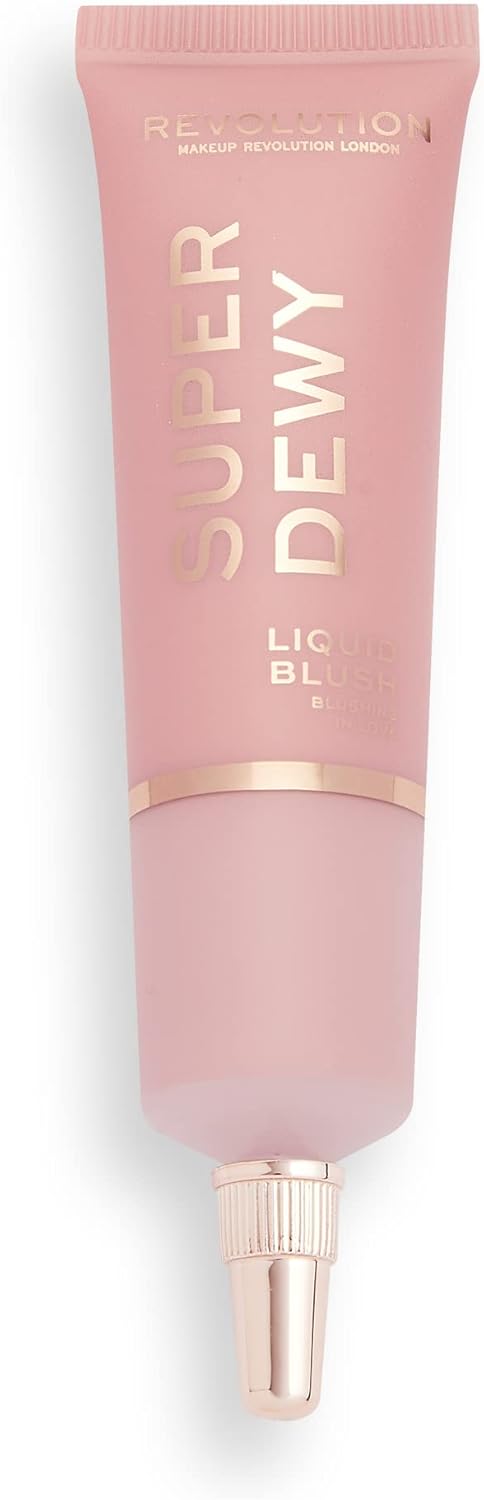 Makeup Revolution Superdewy Liquid Blush, Lightweight Buildable & Blendable Blusher for Cheeks, Ultra Pigmented, Vegan & Cruelty Free, Blushing In Love, 0.5fl.oz