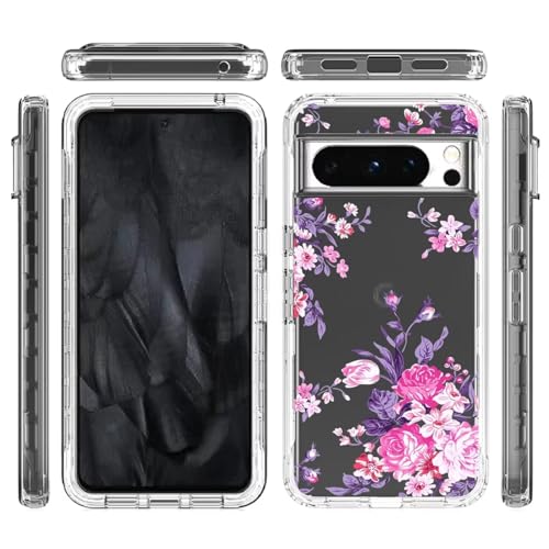 Coque de protection premium pour Pixel 8 Pro Fleur rose - 5