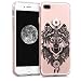 Produktbild kwmobile Hülle kompatibel mit Apple iPhone 7 Plus / 8 Plus - Handyhülle - Handy Case Wolf Ethno Schwarz Transparent
