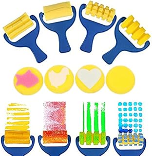 Danlai 8pcs Sponge Paint Roller Brush Diy Children Painting Brushes Kid Art Craft Painting Tool