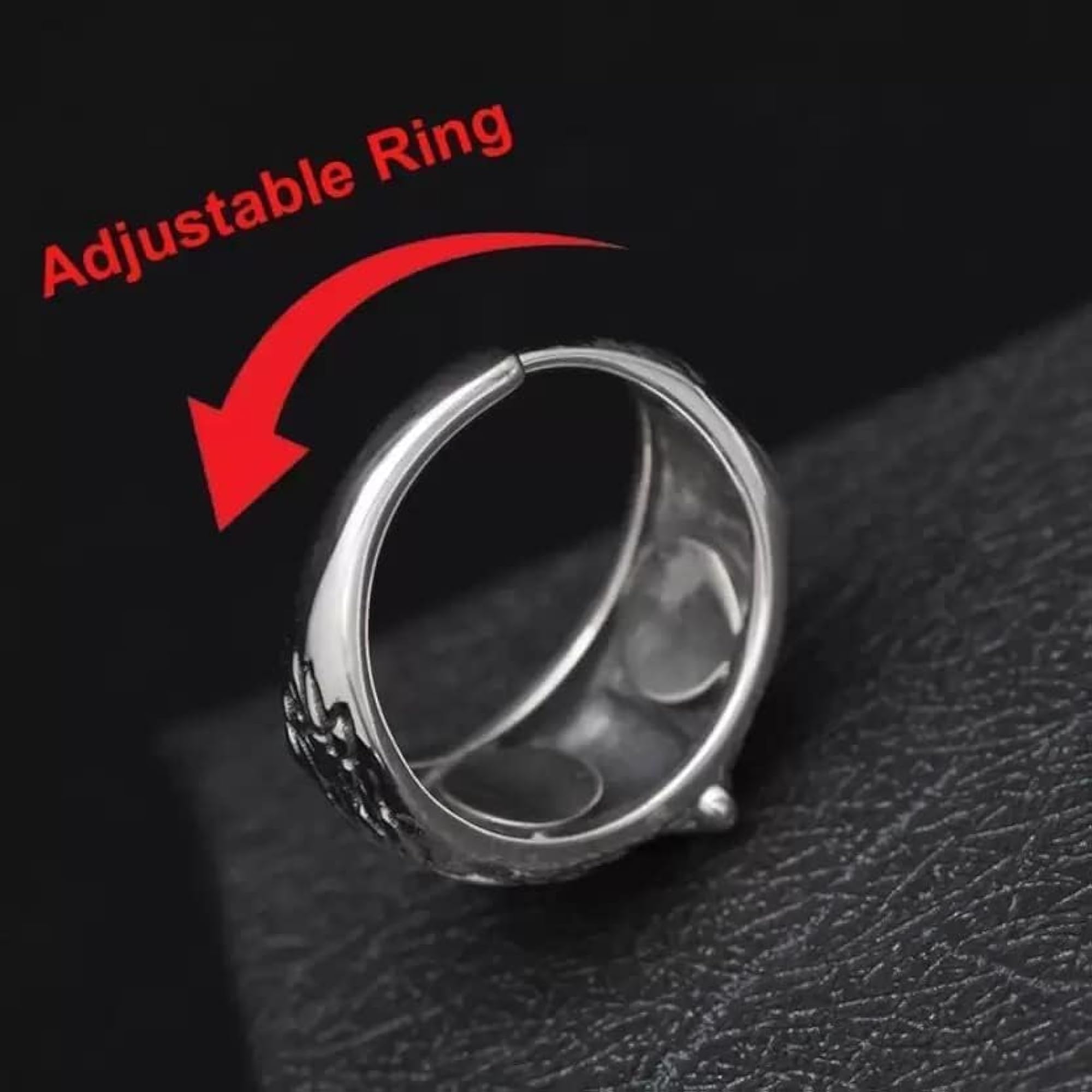 Unisex Adjustable Owl Eye Evil Eye Ring, Retro Animal Design