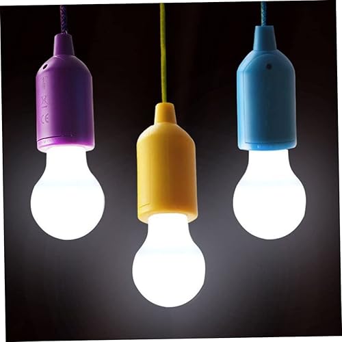 Miniatura 5 de DOITOOL 4 piezas de equipo de camping para niños, artículos esenciales de cable LED, suministros de camping, bombilla LED, lámpara de camping,