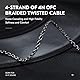 2 Meter langes In-Ear-Monitorkabel, KZ ZS10 Pro IEM-Kabel, CCZ C01 OFC verbessertes Ohrhörerkabel für ZSN PRO X, Castor, EDX PRO, ZS12 PRO X, ZS10 PROX, ZS10 PRO 2, ZAR, ZAS, CCA CRA (QDC-Pins ohne
