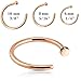 Ameli Fashion 18 or 20 Gauge Flat Disc Nose Hoop 316L Surgical Steel Ring Rose Gold Plating 20 Gauge (20 Gauge - 8mm)
