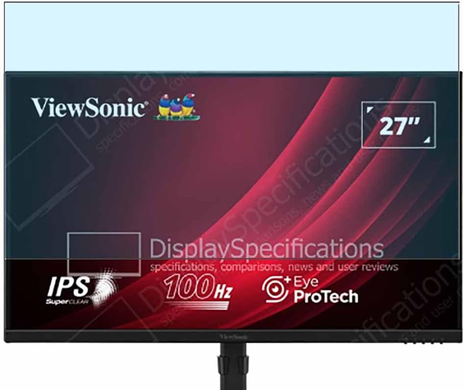 Puccy 2 Pack Anti Blue Light Screen Protector, compatible with ViewSonic VA2708-HDJ 27" Monitor TPU Film Guard （ Not Tempered Glass Protectors ）
