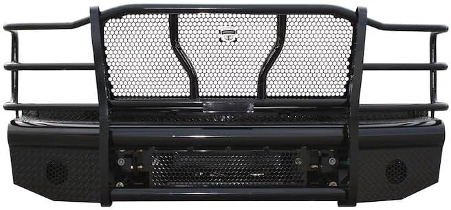 Cattleman HD 2200P Front Bumper with Grille Guard Gloss Black Powder-Coated Steel