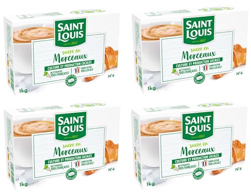 SAINT LOUIS - Sucre Morceaux N°4 / 1Kg - Lot De 4 - Vendu Par Lot...