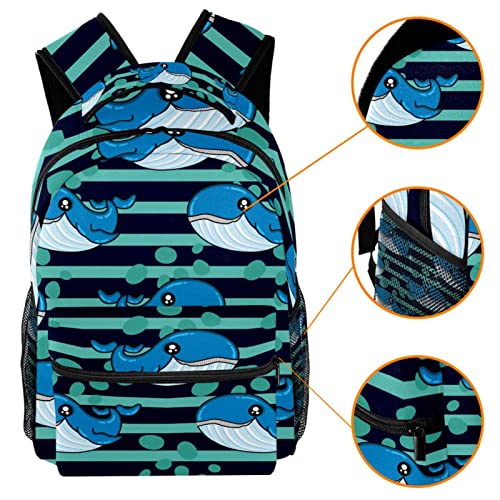 Sac à dos de voyage motif baleine imperméable et ergonomique - 3