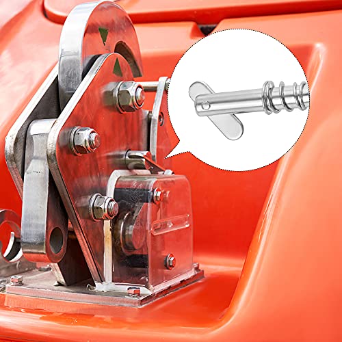 Hysagtek 6 Pcs Bimini Pins 1/4" Diameter Bimini Top Hardware, Quick Release Pin Boat Canopy Pins For Boat Canopy Marine Hardware, 316 Stainless Steel With Pull Ring #TOP6