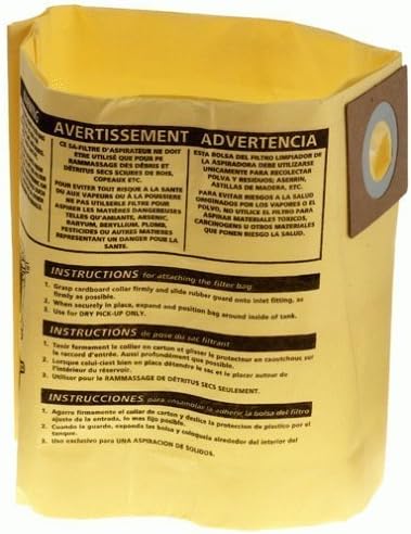 Shop Vac 906-73-33 16 To 22 Gallons High Efficiency Collection Filter Bags 2Pk