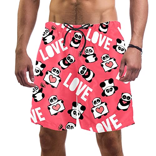 Maillots de bain pour hommes à séchage rapide avec motif panda confortable