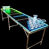 GLOWPONG Classic Glowing Game Table - 8 Foot Regulation Size