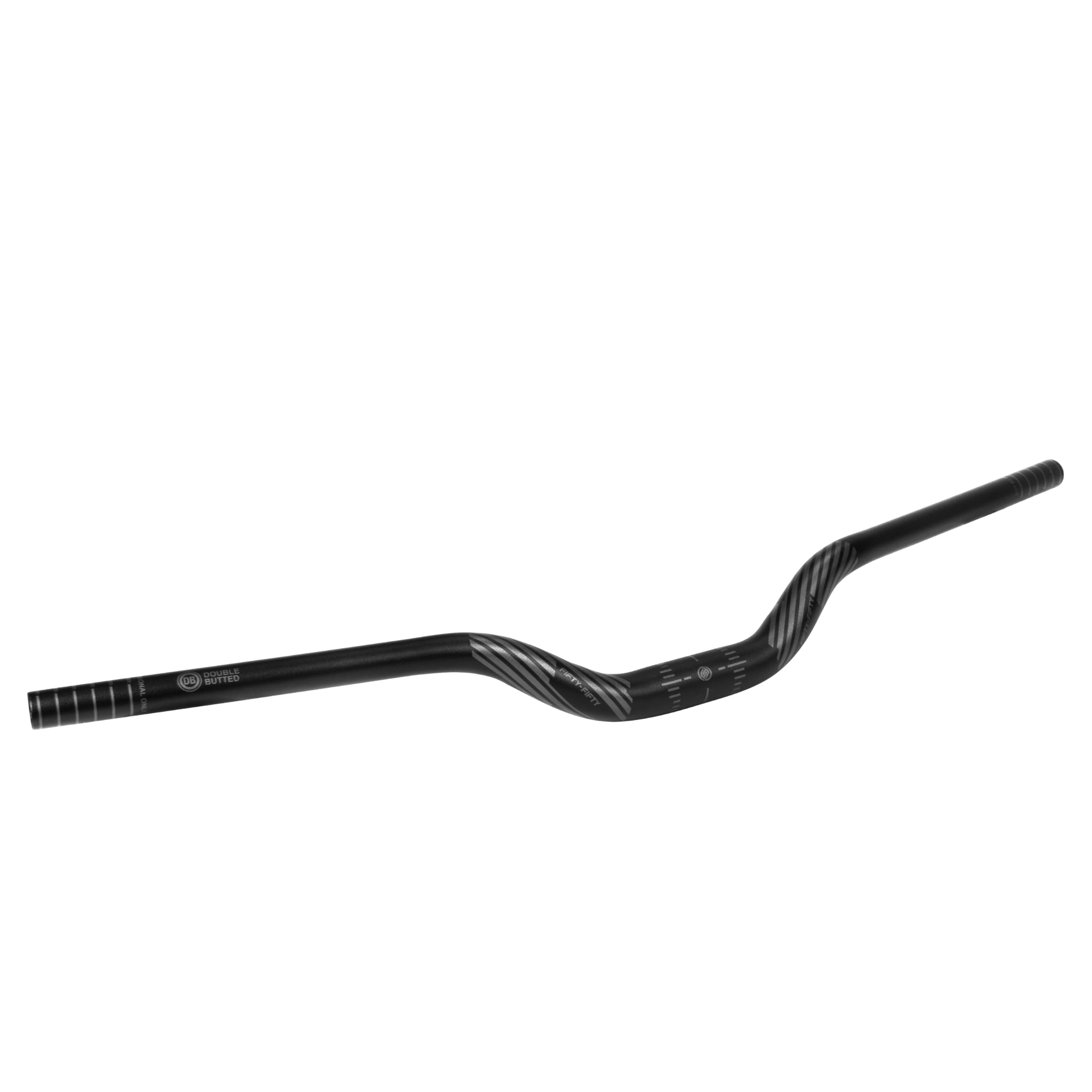 FIFTY-FIFTY MTB Kierownica 31,8 Riser, Kierownica z aluminium, Kierownica do roweru górskiego 31,8mm średnica 780mm szerokość (Czarny, 50mm Rise)