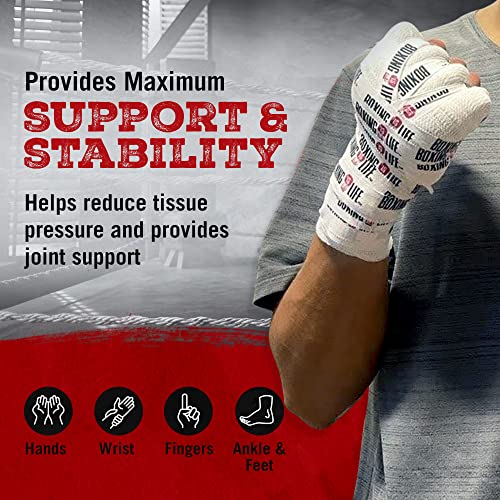 Boxing Tape, Athletic Tape, Sports Tape Athletic Use, Easy-Rip Sport Tape With Solid Grip, Professional-Grade, No Sticky Residue, 1 Inch X 10 Yards, 12-Roll Box - Boxing Is My Life #TOP3