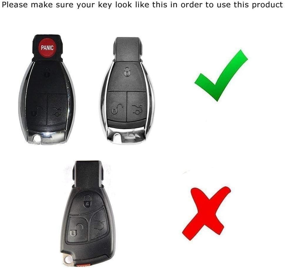 iJDMTOY Carbon Fiber Pattern Soft Silicone Key Fob Cover Compatible with Mercedes C E S M CLA CLS CLK GLK GLA GLC GLE GL SL Class Gen2 Keyless Fob (Black Twill Weave) (Pack of 2)