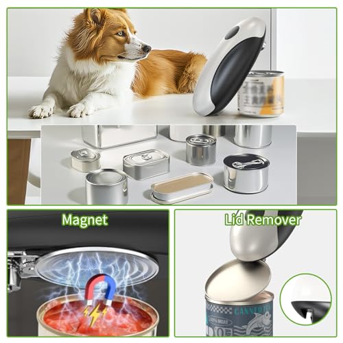 Electric Can Opener, 360° One Touch Electric Tin Opener with Smooth Edge Cut Without Hurting Hands, Automatic Can Opener for Arthritic Hand, Seniors and Housewives - Image 5