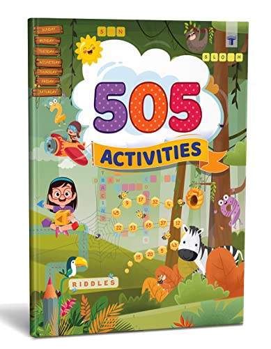 505 Activities Book for Kids | Early Learning Fun with Coloring, Drawing, GK, Puzzles, Crosswords & Art | Educational Brain Booster Activity Book for 3+ Year Old Children