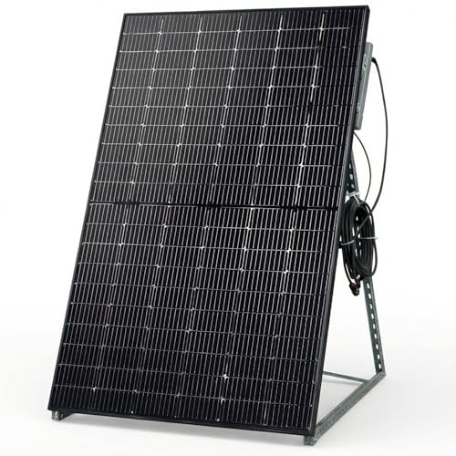Balkonkraftwerk 400Wp bifazial – Mini Stecker Solaranlage Plug & Play mit 315W Microwechselrichter, wetterfester Aufsteller für Balkon & Garten | BaSBa SSG300