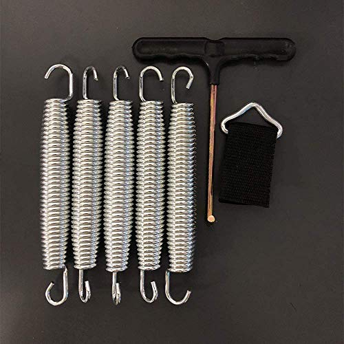 XIE - Muelle de repuesto para trampolín (87 mm, 100 mm, 120 mm, 140 mm, 165 mm), accesorios para trampolín, hebilla triangular para trampolín (165 mm)