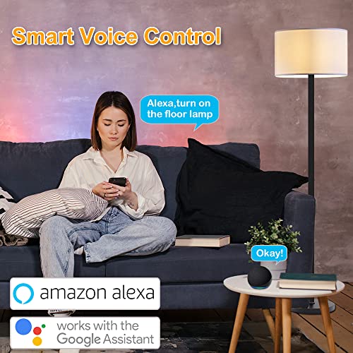 Smart Light Bulbs，Wifi+Bluetooth A19 E26 10W 800 Lumen Led Dimmable Smart Bulb，Music Sync Color Changing，Compatible With Alexa, Google Home, For Party Decoration, Smart Home Lighting #TOP1