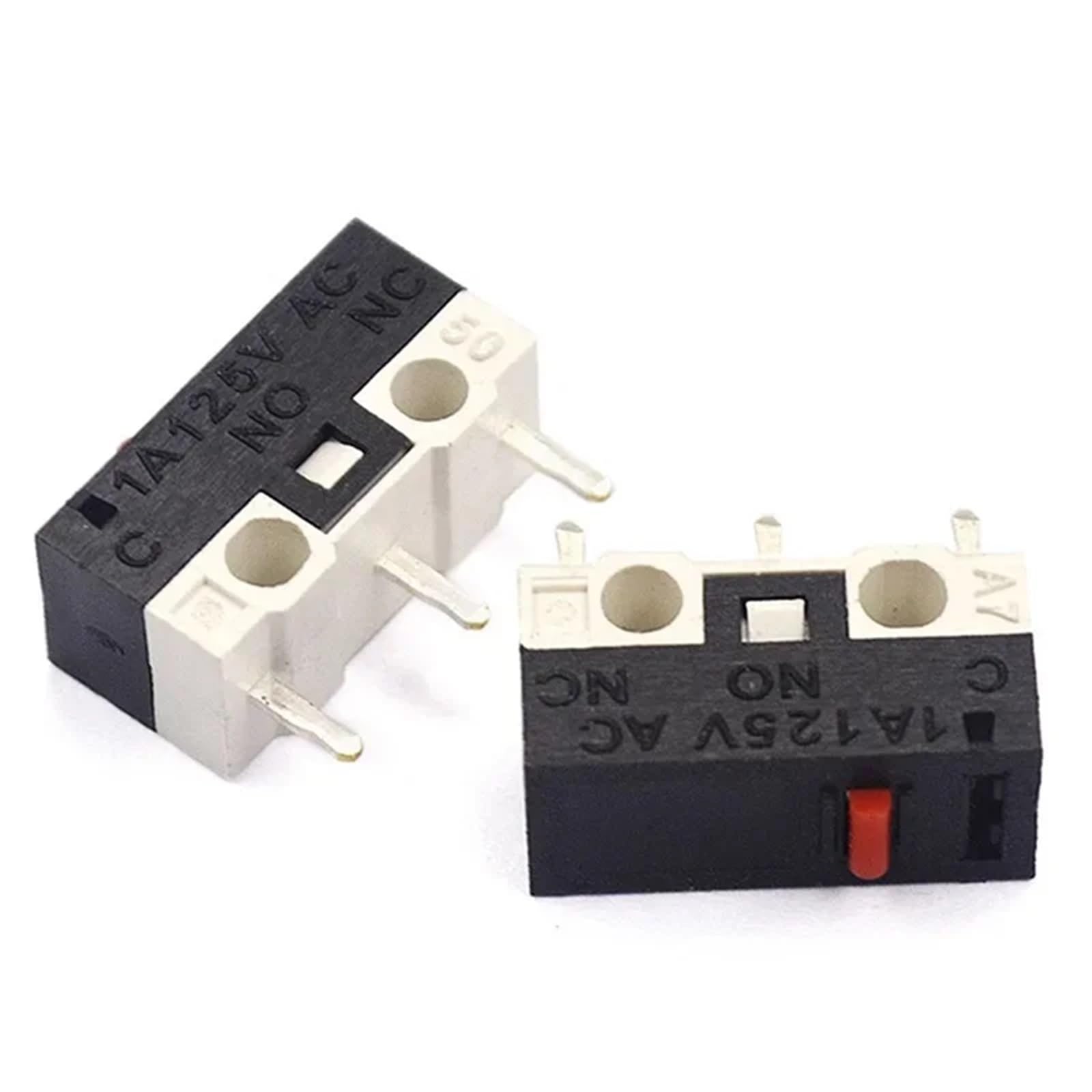 20PCS 3Pins 1A 125V Terminali interruttore di finecorsa SPDT Leva ad a rulli Azione rapida Interruttori del mouse C NO NC PCB(HANDLE 1A 125V,20PCS)