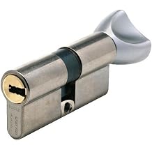 Vachette First Mechanical Door Lock Cylinder with 30 x 40 mm with Secure 5 Pin Mechanism and 3 Keys Easy Installation Nickel-Plated Finish