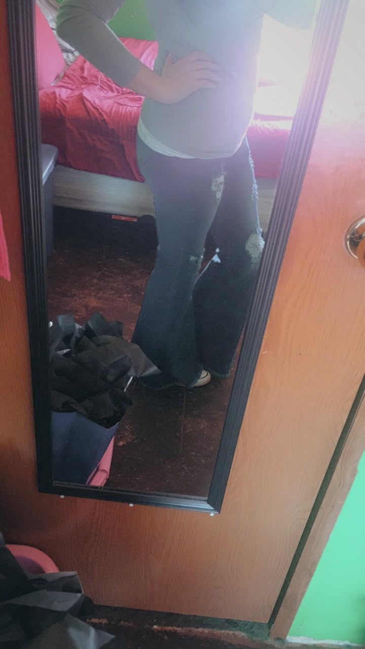 Bell Bottom Jeans for Women High Waisted Stretch Ripped Skinny Hole Classic Raw Hem Denim Flare Pants - Image 6