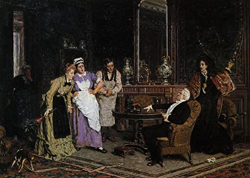 Peinture pour décoration salon la Réprimande d'Evert Jan Boks tableau mural grand format