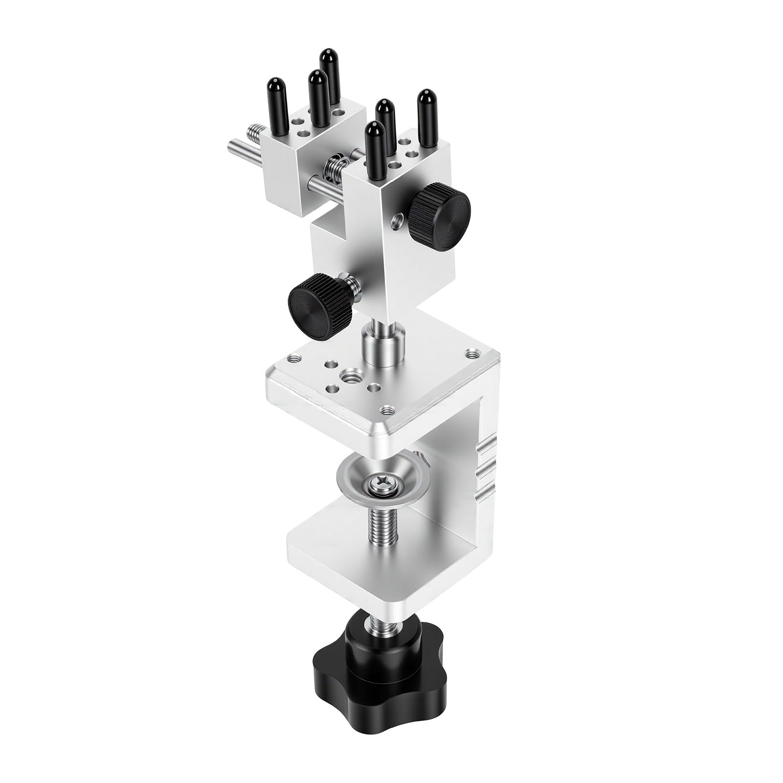 Asixxsix Mini Morsa da Banco con Morsetto a C Girevole a 360°