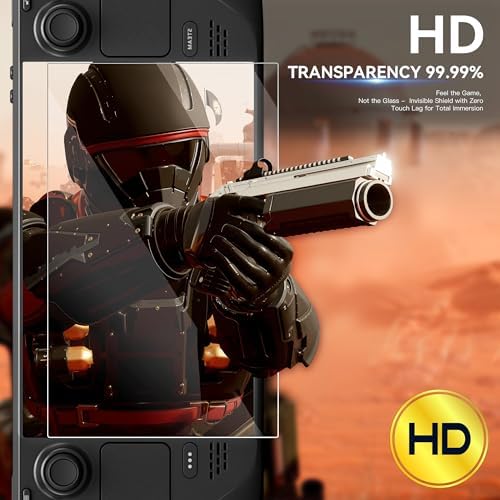 Steam Deck & Steam Deck OLED Screen Protector [3-Pack] - 9H Tempered Glass with Anti-Fingerprint & Easy Installation Kit (9H) — view 3