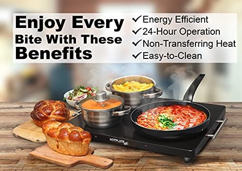 Food and Plate Warming Tray, Hot plate, Electric Chafer Warmer, Plug -In Portable Buffet Server, Low Energy, Fast Warm-up, Keeps Food Hot, Safe for Continued use - Medium Size 53 x 42cm