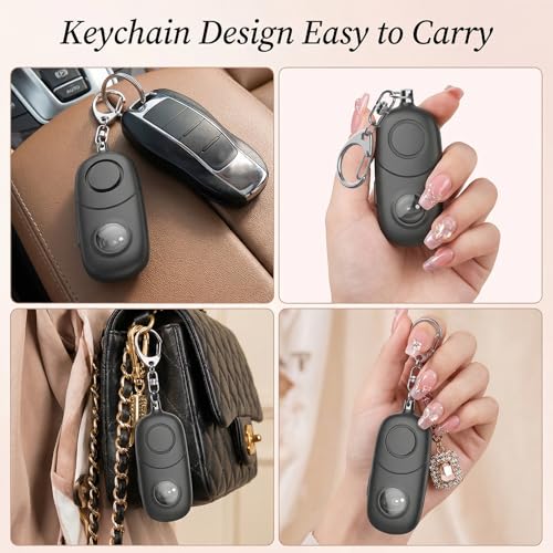 Personal Alarm for Women Keychain Alarm: Qoosea 135dB Emergency Keychain Siren with Strobe Light Loud Siren for Women Kids Students Seniors Emergency Self-Defense for Night Sports by Qoosea - Image 3