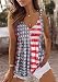 JMFXB American Flag Smocked Tank Tops Women 4th of July Bandeau Tank Tee American Flag Stars Graphic Patriotic Tank Shirts (M,As Shows)
