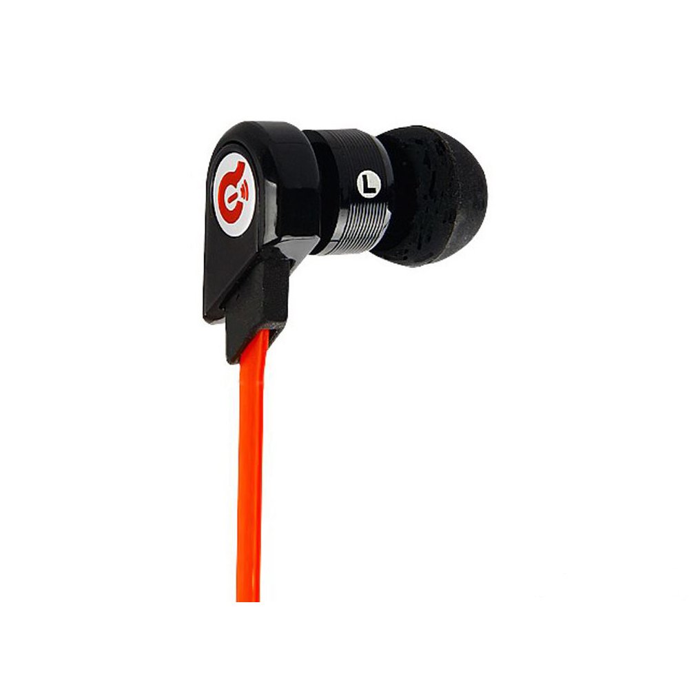 Syllable G02-001 Flat Cable Stereo in-Ear Earphone for Apple Devices - Stereo - Mini-Phone (3.5mm) - Wired - 16 Ohm - 20 Hz - 20 kHz - Earbud - Binaural - in-Ear - 4.27 ft Cable - Black, Red