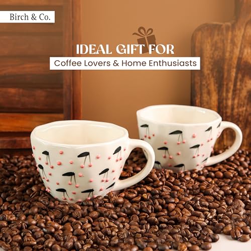 Image of Cups & Mugs - Coffee Mugs Set of 2 - Tea Cup - Ceramic Coffee Cup, Elegant Gift Pack, Microwave and Dishwasher Safe, Stylish Modern Design for Home & Office,PinkPop Cup