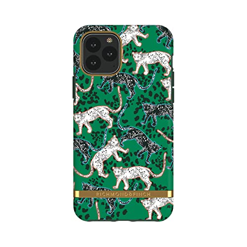 Richmond et Finch Coque pour iPhone 11, Coque Vert léopard pour iPhone 11 avec détails dorés - Vert