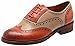 U-lite Women's Perforated Lace-up Wingtip Close Front Leather Flat Oxfords Vintage Oxford Shoes