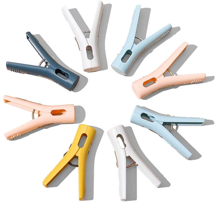 10pcs / Bag Household Laundry Clip for Underwear, Scks, Socks, Socks, Hangers, Windproof Plastic Clothespins, Multifunctiol Drying