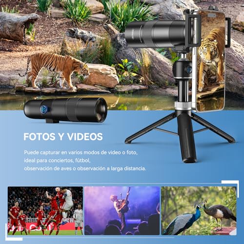 Objetivo Telefoto 30x con Trípode Estable y Clip Universal para Smartphone Android e iPhone 2