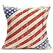 Xihomeli Retro amerykańska flaga poszewki na poduszki USA patriotyczne 4 lipca Dzień Niepodległości dom dekoracyjna bawełniana lniana poszewka na poduszkę gwiazda paski poszewki na poduszki 45 x 45 cm (flaga retro)