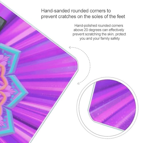 Báscula Digital Simple Mandala para Baño LCD 400 Lb miniatura 4