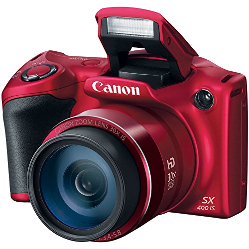 Image of Canon Powershot SX400 is 16.0 MP Digital Camera with 30x Optical Zoom and 720p HD Video (Red)