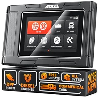 ANCEL Heavy Duty Truck Scanner HD3300 Plus+, D.P.F Reset/Force Regen, Full System Truck Scanner for Detroit, Cummins, Caterpillar, Paccar, Volvo Engine & Commercial Trucks, Lifetime Free Update