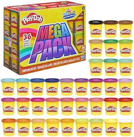 Play-Doh 36-Pack Mega Fun Set for Toddlers, Non-Toxic Modelling Compound Bulk Set with 36 Cans, Creative Toys for 2+ Year Old Kids - View 3