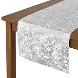 Silver Branches Polyester Table Runner (12