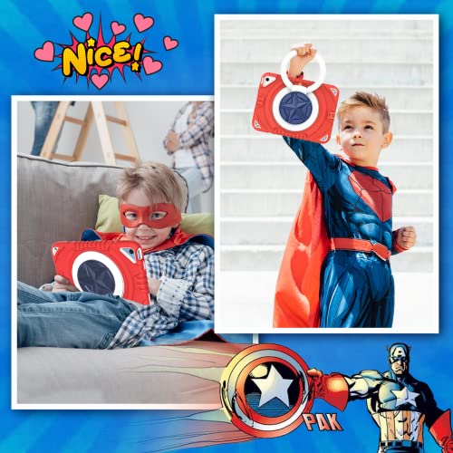 Ipad 10Th Generation Case For Kids, Ipad 10 Case 10.9'' 2022, [Kid Proof] Ambison Shockproof Case With Handle/Adjustable Kickstand, Apple Pencil Holder (Red) #TOP5