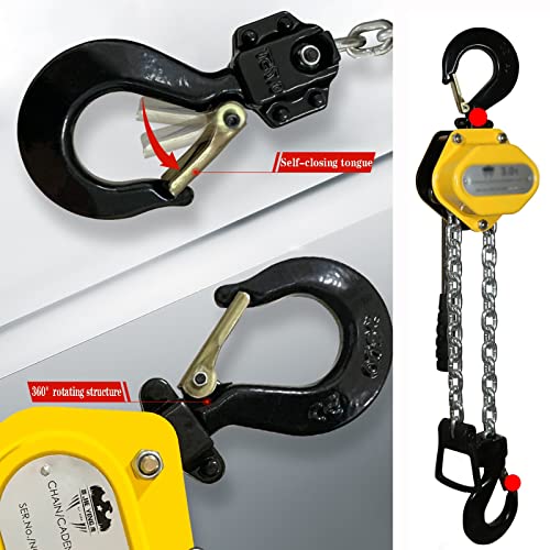 Foto von Hebelzug Flaschenzug Kettenzug Ratschenzug, Hand-Kettenzug Hoist 0.25 TON, Egierter Stahl, G80 Kettenzug, Tragbarer Mini(Size:1.5T-3M)