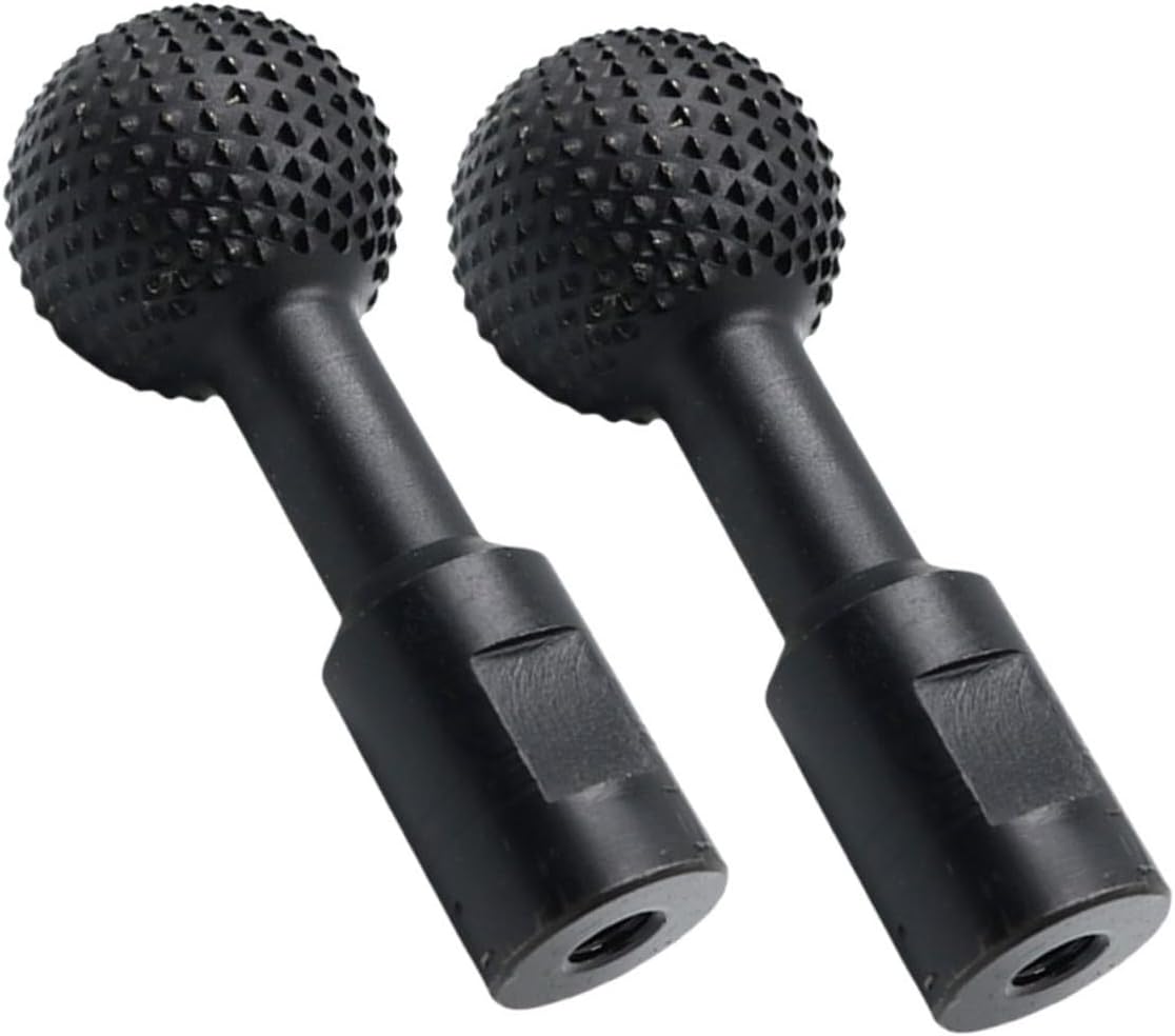 KICHOUSE 2pcs Sphere Rotary Burr Bit Angle Carving Tools for Woodworking Compatible with Grinders Resistant Grinding Head for Precise Curved Surfaces