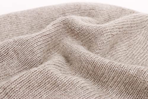 Easter Barthe Khaki Cashmere Beanie For Women Winter Beanie Khaki Cashmere Hat For Men Beanie Skull Cap Khaki Knit Beanie For Winter Knitting Hat (Khaki) #TOP2