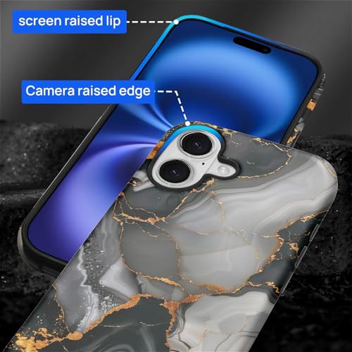 Coque iPhone 17 anti-rayures silicone marbre or double couche mate